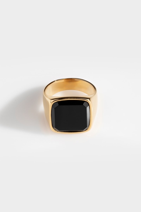 Northern Legacy Oversize Black Onyx Ring Gold