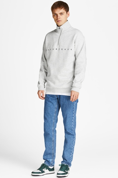 Jack & Jones JORCOPENHAGEN SWEAT QUARTER ZIP SN White Melange