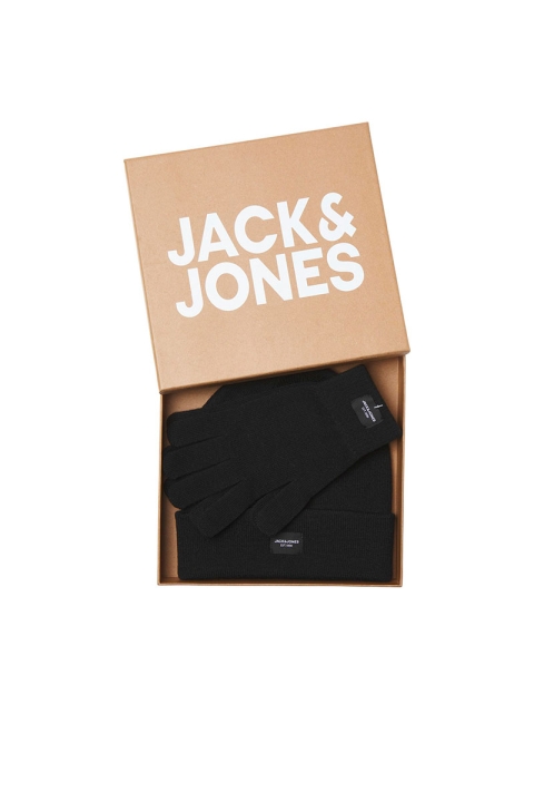 Jack & Jones Beanie & Glove Knit Giftbox Black