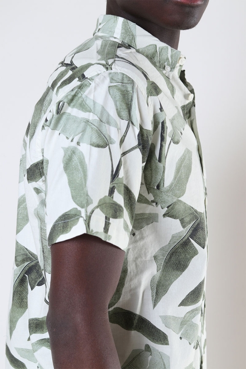 Kronstadt Johan Poplin Big Leaves S/S Army