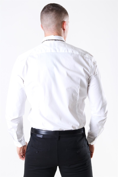 Only & Sons Alfredo LS stretch Shirt White