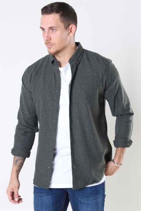 Only & Sons Edin LS Flannel Twill Skjorte Deep Depths