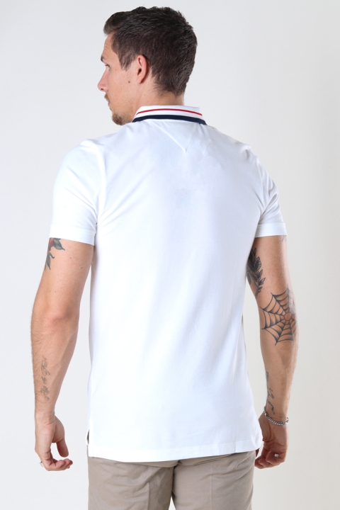 TJM CLASSICS TIPPED STRETCH POLO White