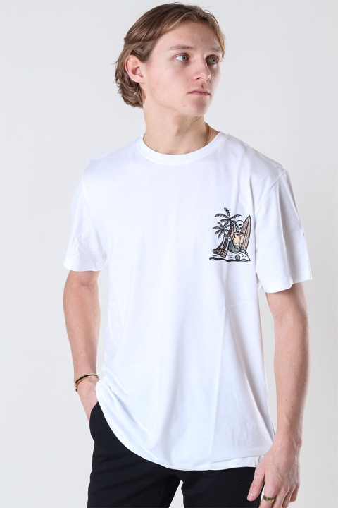 Clean Cut Copenhagen Trey Cotton Tee SS White