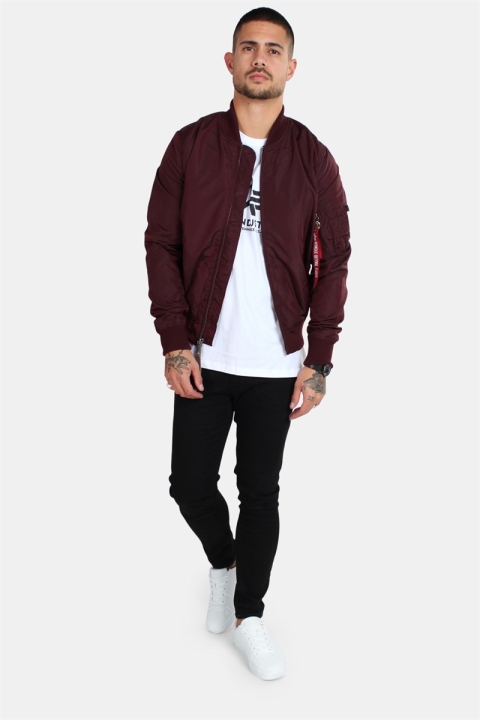 Alpha Industries MA-1 TT Jakke Dark Maroon