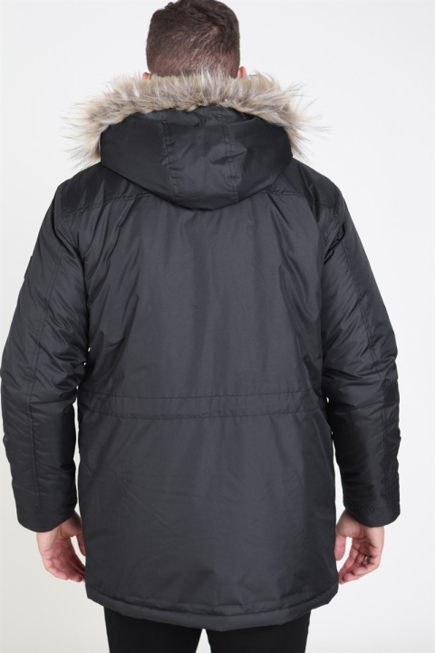 Solid Decker Parka Jakke Black