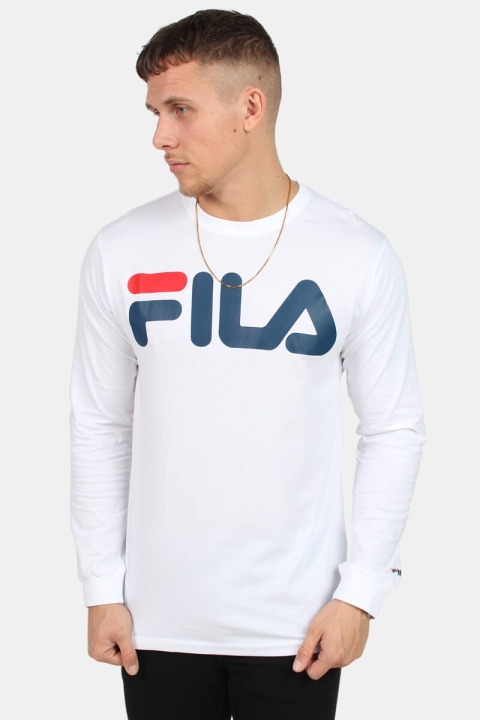 Fila Classics Logo LS T-skjorte Bright White