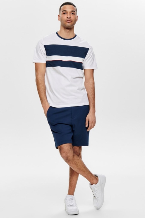 Only & Sons Lemar SS T-skjorte Bright White