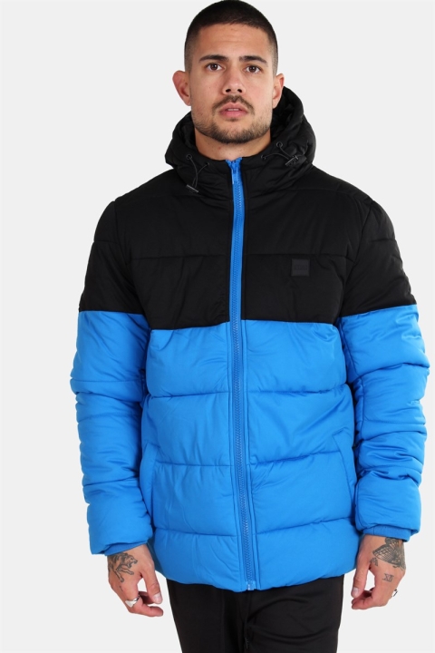 Klokkeban Classics TB2425 Hooded 2-Tone Puffer Jakke Bright Blue/Black