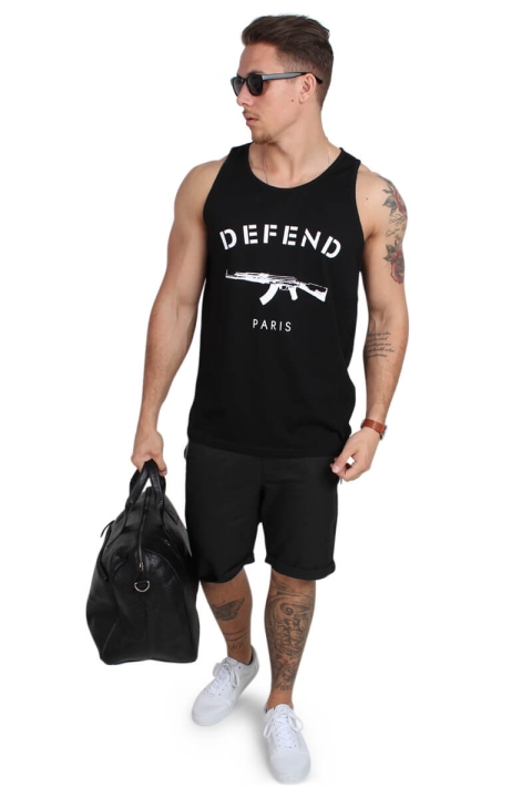 Defend Paris DebardeKlokke Tank Top Black