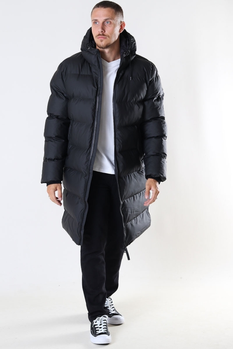 Rains Long Puffer Jacket 01 Black