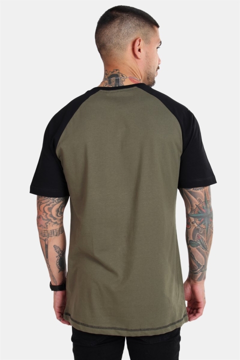 Basic Brand Raglan T-skjorte New Army/Black