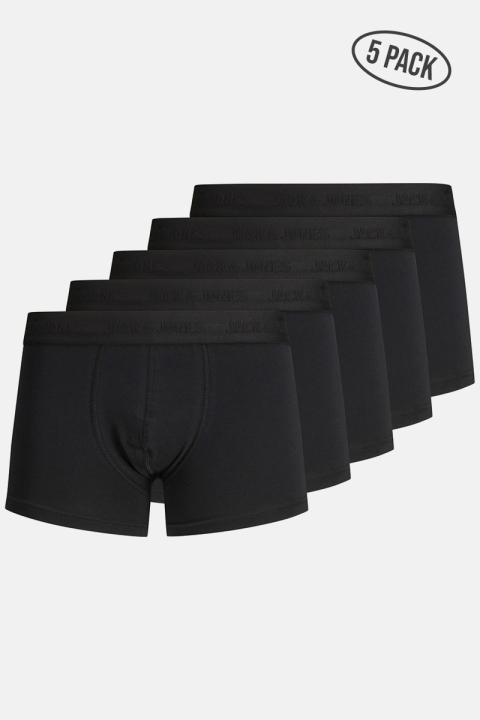 Jack & Jones JACTONE IN TONE TRUNKS 5  PACK NOOS Black Black - Black - Black - Black