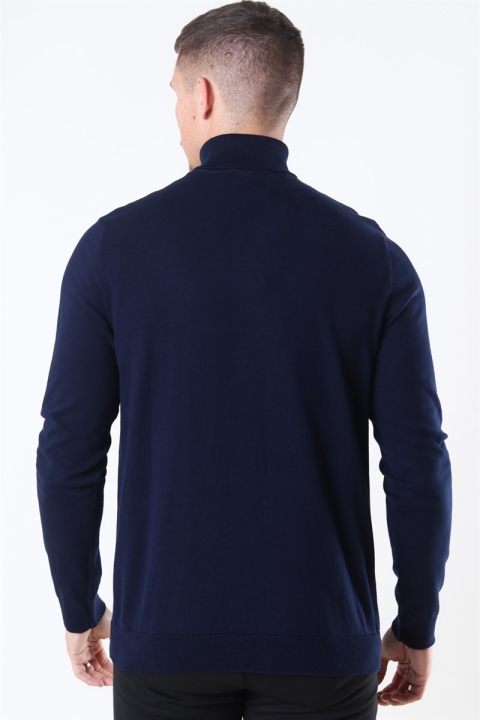 Selected BERG ROLL NECK Navy Blazer