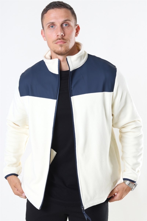 Rains Fleece Zip Puller Jakke Off White