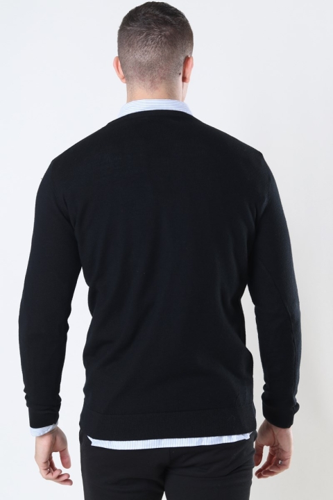 Clean Cut Copenhagen Merino Wool Crew Strikke Black