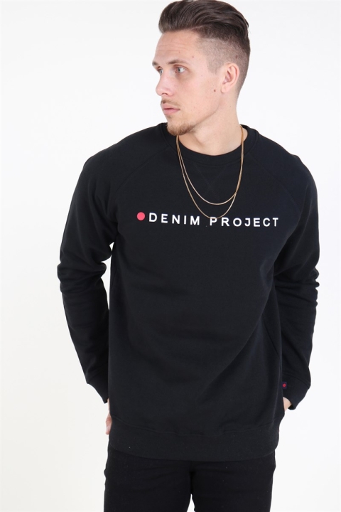 Denim Project Logo Crew Genser Black