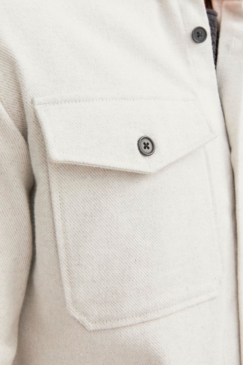 Jack & Jones Roy Solid Overshirt White Melange