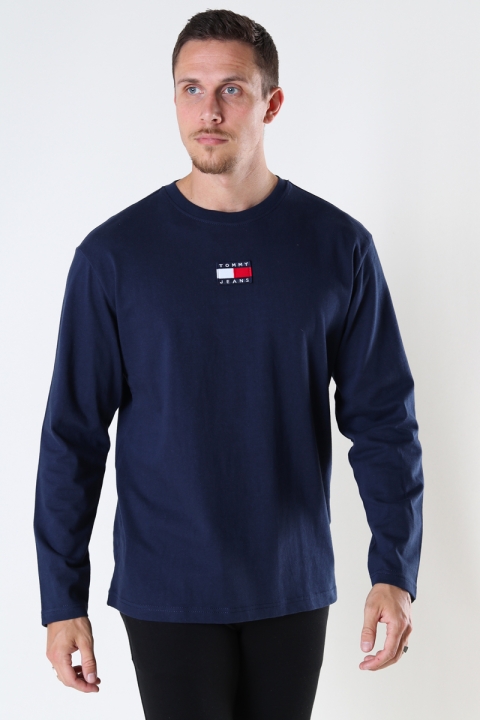 TJM LS TOMMY BADGE TEE Twilight Navy