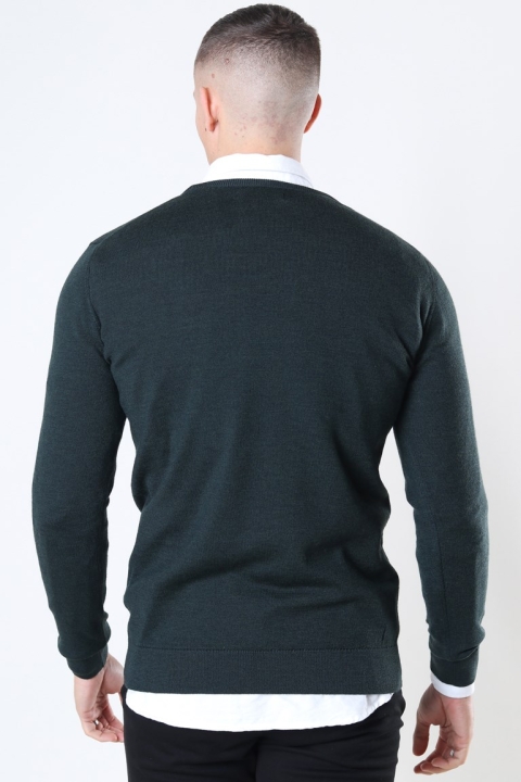 Clean Cut Copenhagen Merino Wool Crew Strikke Bottle Green