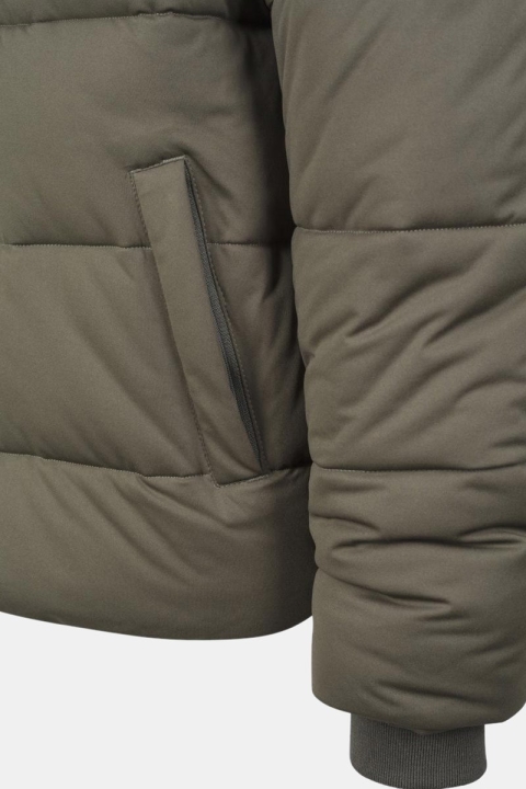 Klokkeban Classics Hooded 2-Tone Puffer Jakke Dark Olive/Black