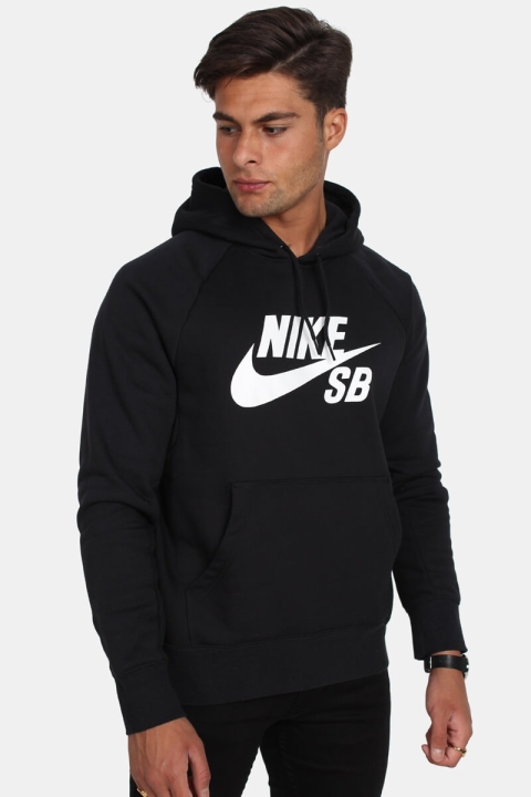 Nike SB Icon Hoodie Black/White 