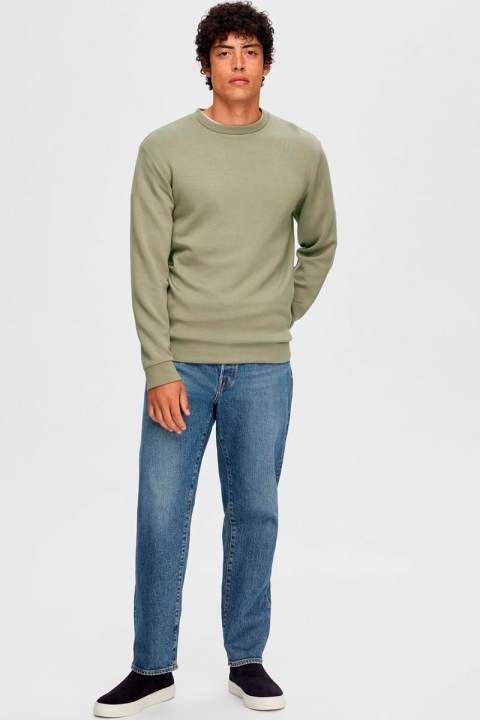 Selected Emanuel Soft Crew Neck Sweat Vetiver