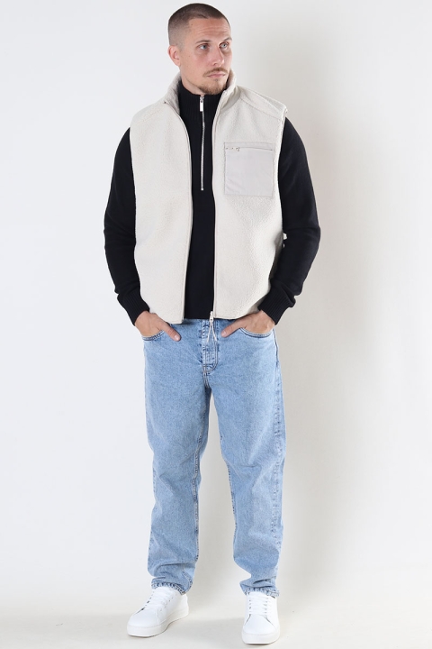 ONLY & SONS Dallas Sherpa Vest Silver Lining