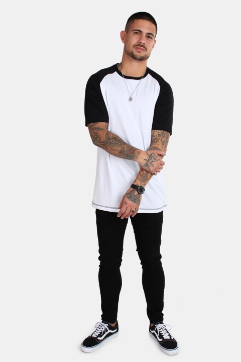 Basic Brand Raglan Tee White/Black