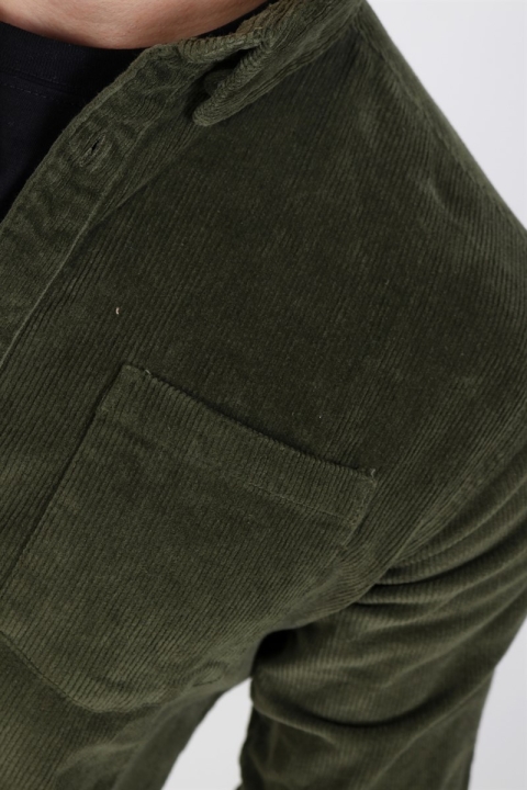 Kronstadt Johan Corduroy Overshirt Olive Green