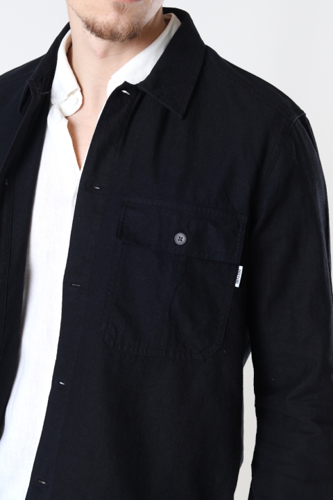 ONLY & SONS ONSKENNET LIFE LS LINEN OVERSHIRT NOOS Black