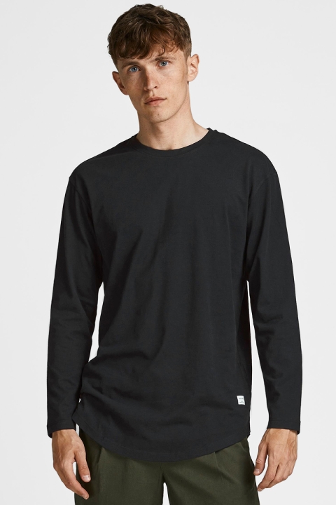 Jack & Jones JJENOA TEE O-NECK LS NOOS Black