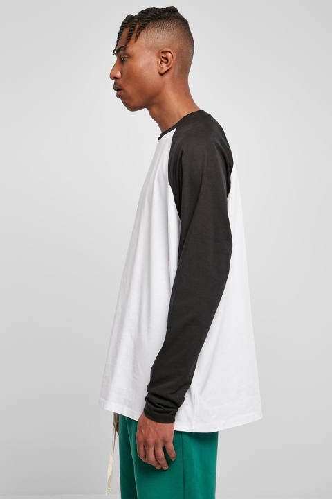 Urban Classics Organic Oversized Raglan Longsleeve White/Black