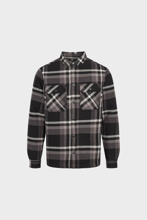 Kronstadt Ramon Check quilt overshirt Black / Grey