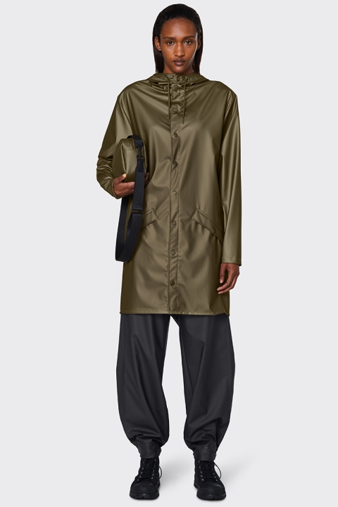 Rains Long Jacket 74 Metallic Mist