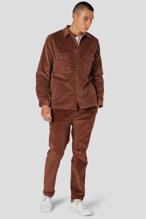 Clean Cut Copenhagen Corduroy Overshirt Bombay Orange