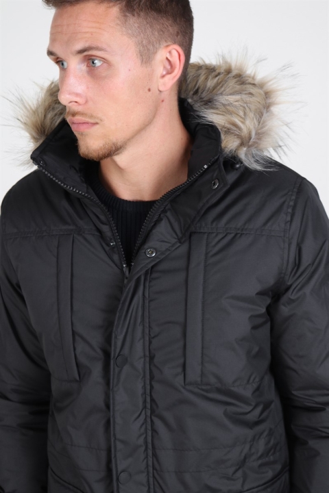 Solid Decker Parka Jakke Black