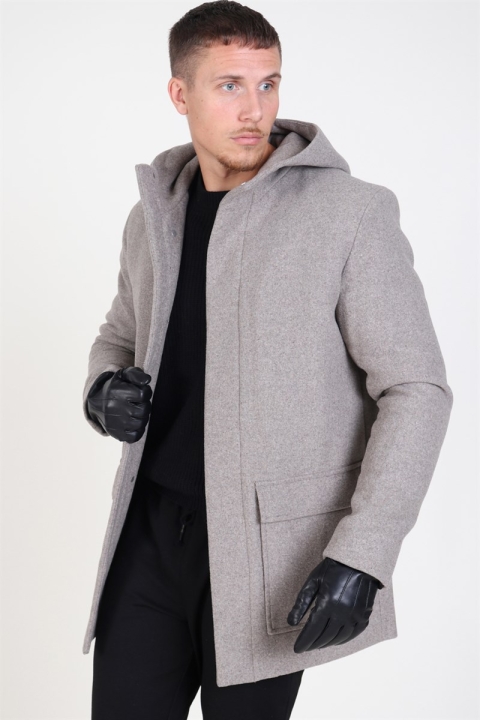 Jack & Jones Roland Wool Parka Jakke Greige