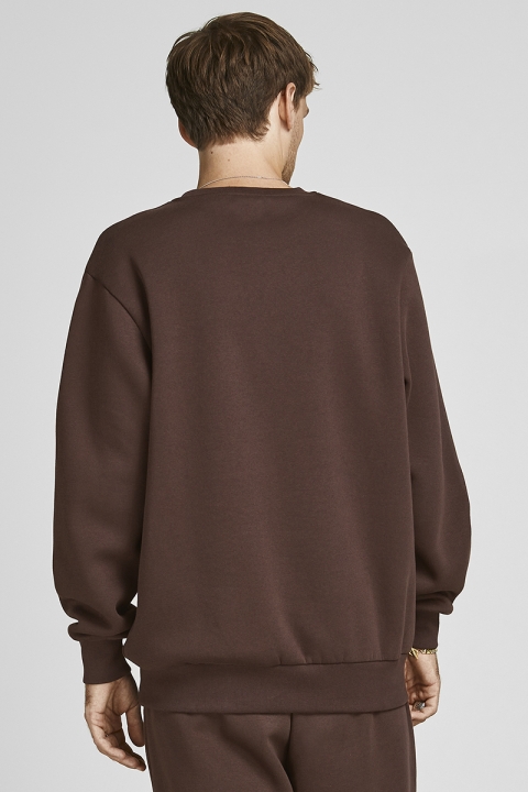 Jack & Jones JORELLIOT SWEAT CREW NECK KA Seal Brown