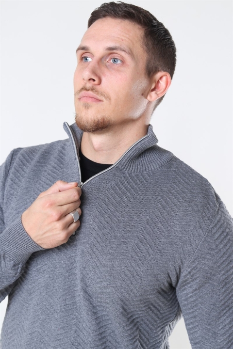 Kronstadt Carlo Half Zip Strikke Anthracite