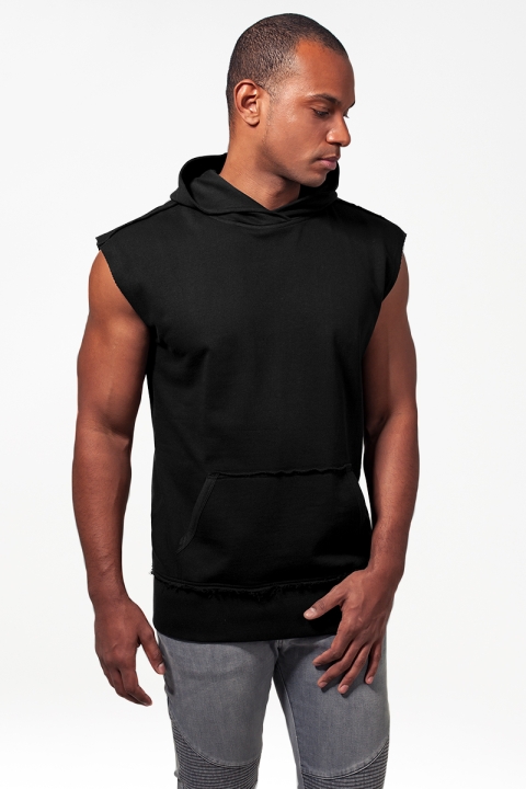 Urban Classics Open Edge Sleeveless Hoody Black