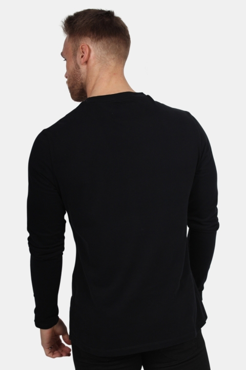 Superdry Orange Label L/S Vintage Emb T-skjorte Black