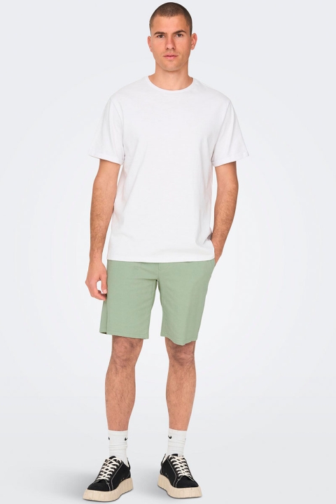 ONLY & SONS Mark Cotton Linen Shorts Moonstruck