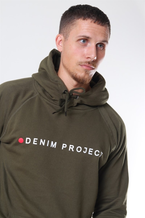 Denim Project Logo Hoodie Olive