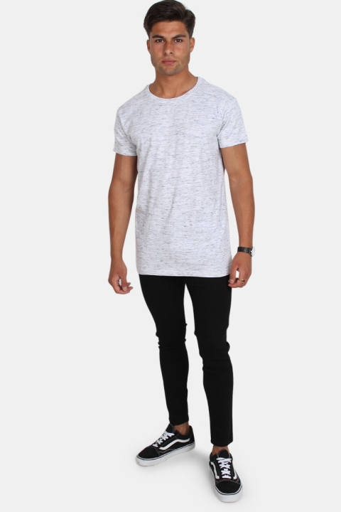 Klokkeban Classics TB1576 Space Dye Turnup T-shirt White/Grey