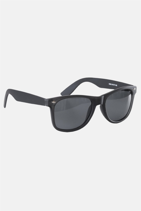 Fashion 1398 Wayfarer Solbriller Black Rubber Grey Lens