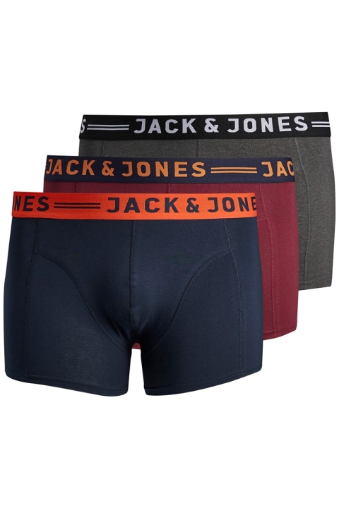 Jack & Jones Clichfield Boxershorts 3-Pack BKlokkegundy Plus Size