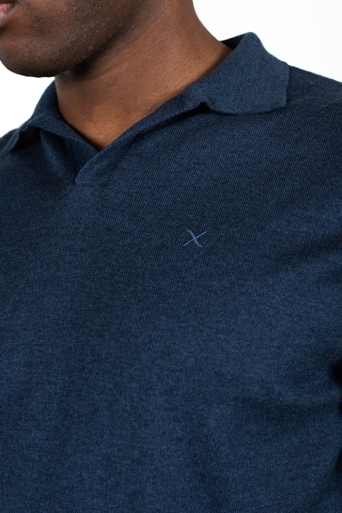 Clean Cut Copenhagen Niel XO Polo SS Navy Melange