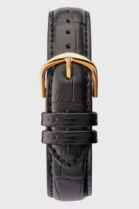 Sekonda 1838 Classic Leather Klokke Black/Gold
