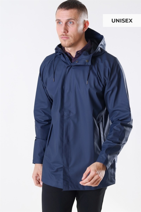 Rains Short Regnjakke Blue